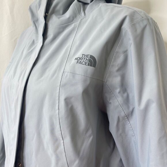Women’s Large Windbreaker Jacket North Face Dryvent Grey Full Zip Long Sleeve - Picture 3 of 16